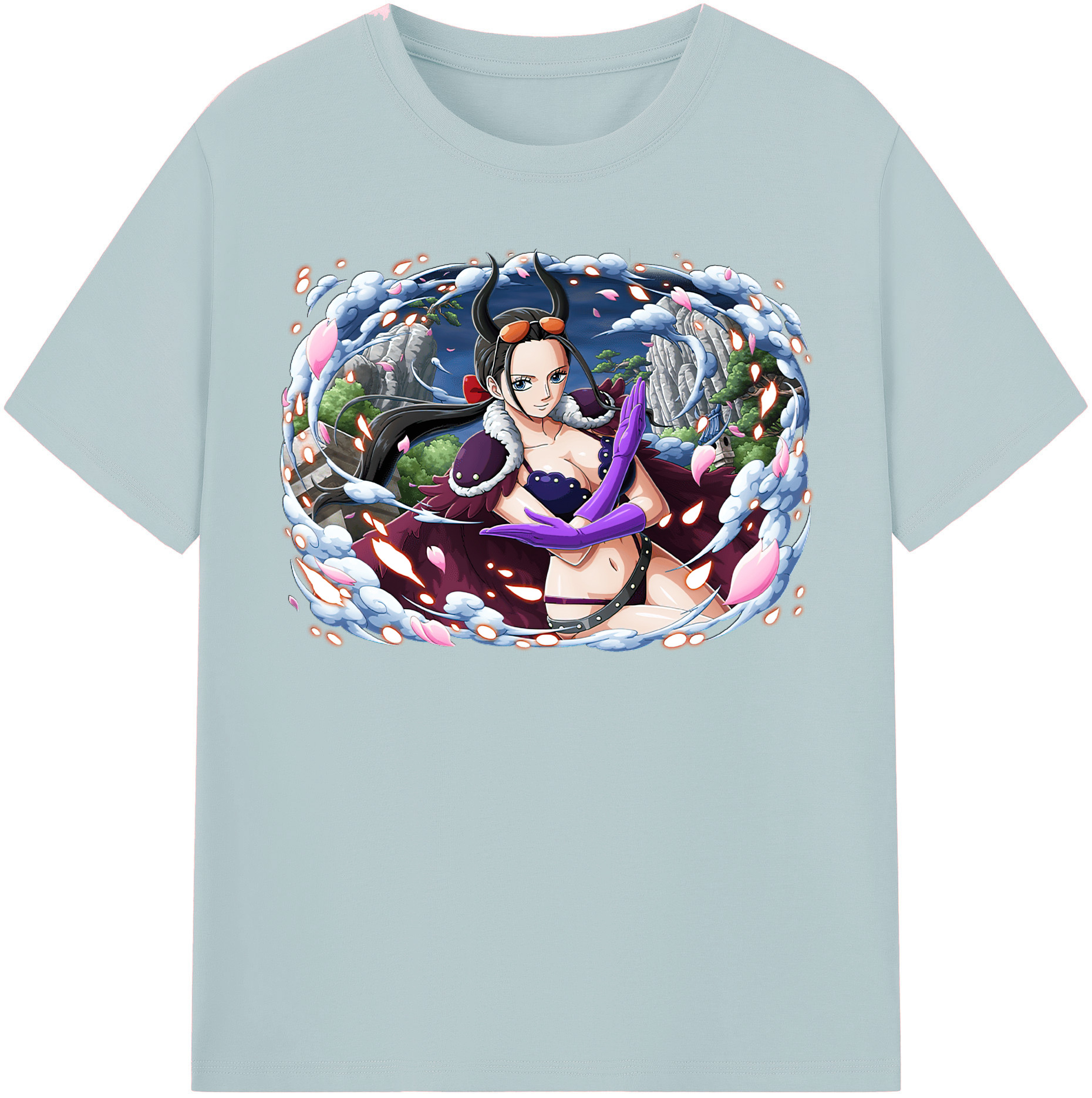 ワンピース ニコ・ロビン ONE PIECE Nico Robin 綿100％半袖Tシャツ（フロントプリント）